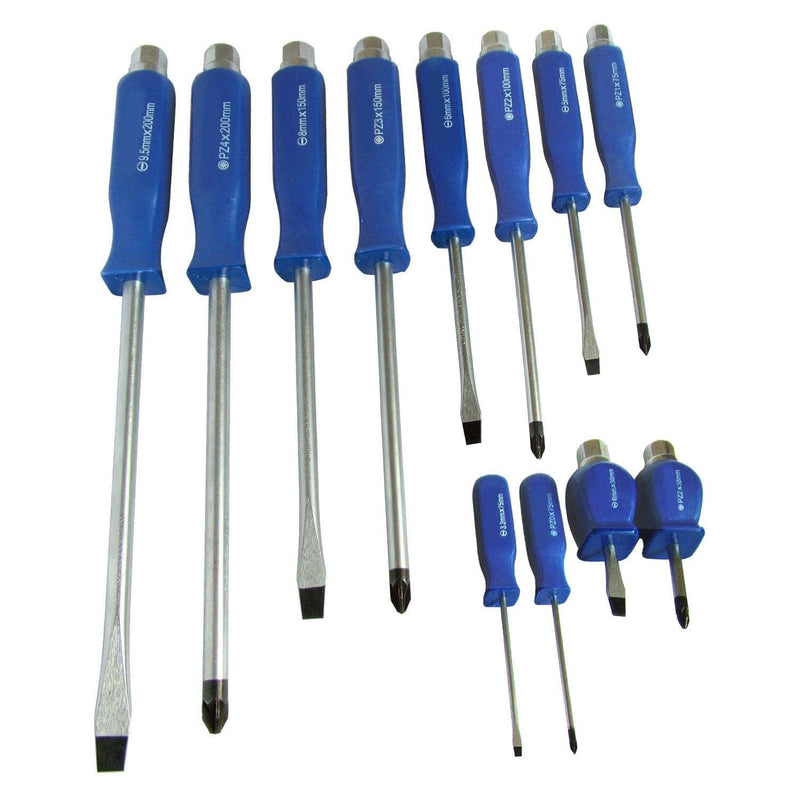 tooltime-E Magnetic Screwdrivers Set Hex Impact Bolster Handles Mechanics Engineers 12pc