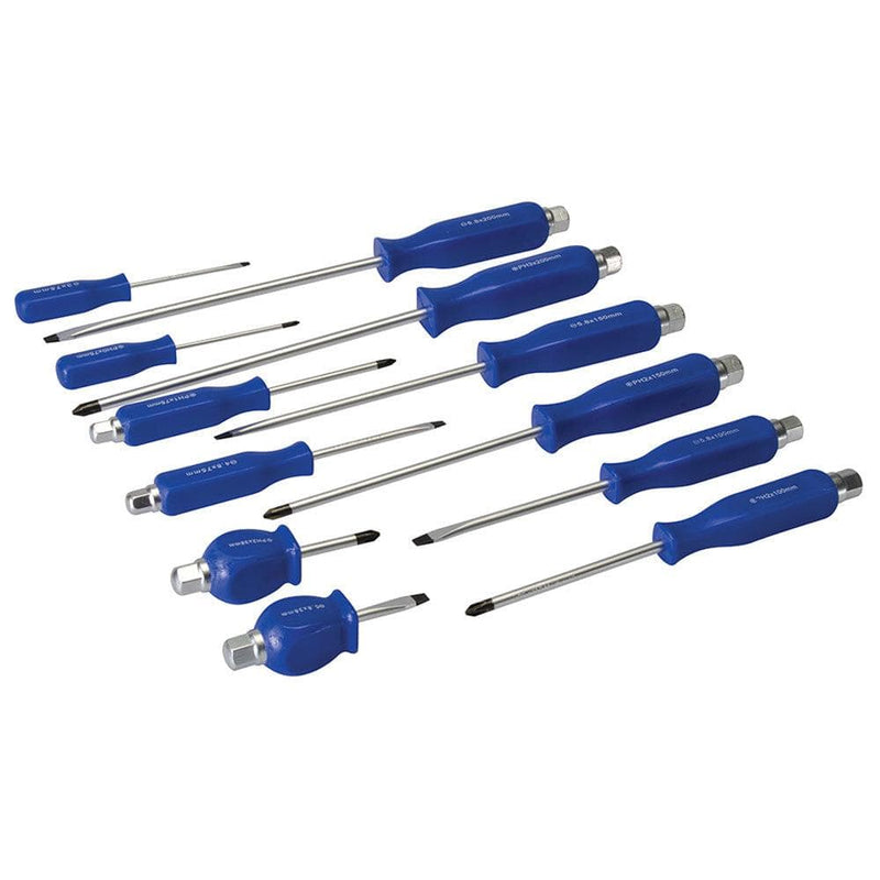 tooltime-E Magnetic Screwdrivers Set Hex Impact Bolster Handles Mechanics Engineers 12pc