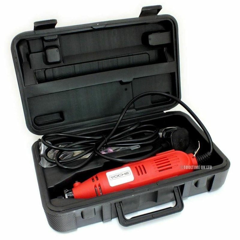 tooltime-E Mini Rotary Multi Tool Mini Rotary Hobby Drill 240V 135W Grinding Tool + Case + 145pc Accessories Voche