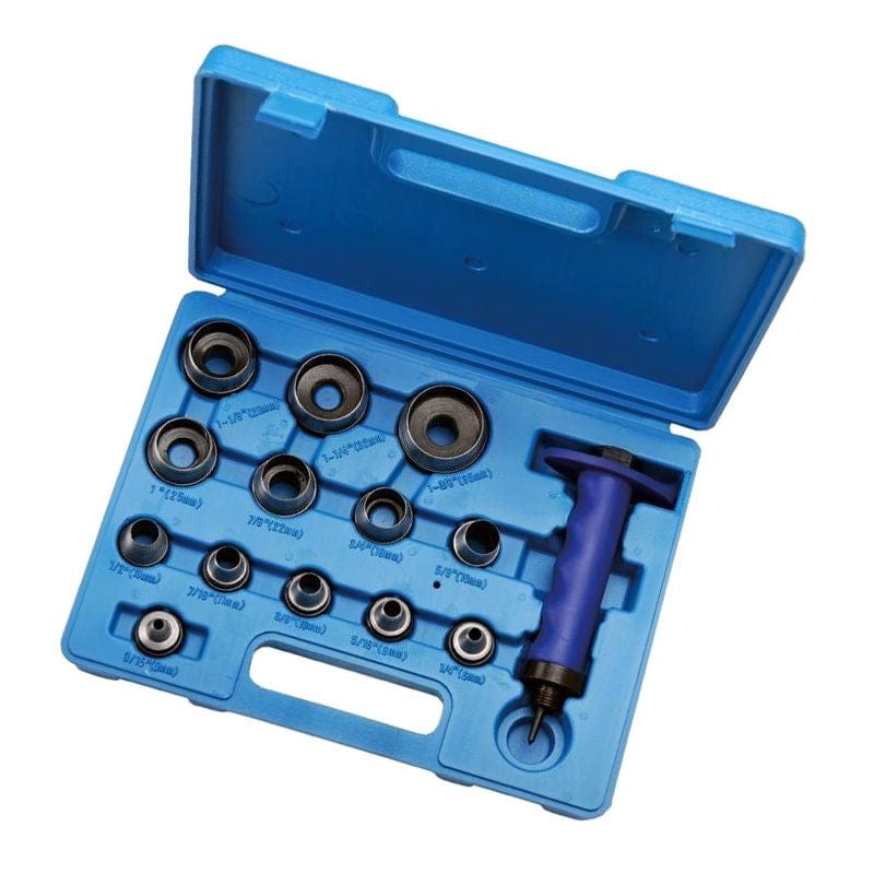 tooltime-E Punches & Awls Hollow Hole Punch Tool 5mm-35mm Leather Rubber Gasket Cutter + Storage Case 14pc