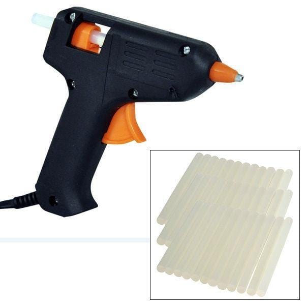 tooltime Electric Glue Gun + 50 Hot Melt Adhesive Mini Sticks Hobby Diy Craft -10W