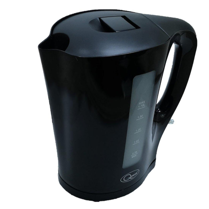 tooltime Electric Kettles BLACK 1.7 LITRE 2000W CORDLESS FAST BOIL ELECTRIC JUG KETTLE C/W WASHABLE FILTER
