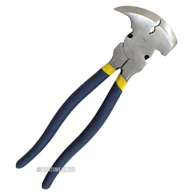 tooltime Fencing Pliers 10" Fencing Pliers Nail Hammer Cutting & Gripping Wire Cutters Staple Remover
