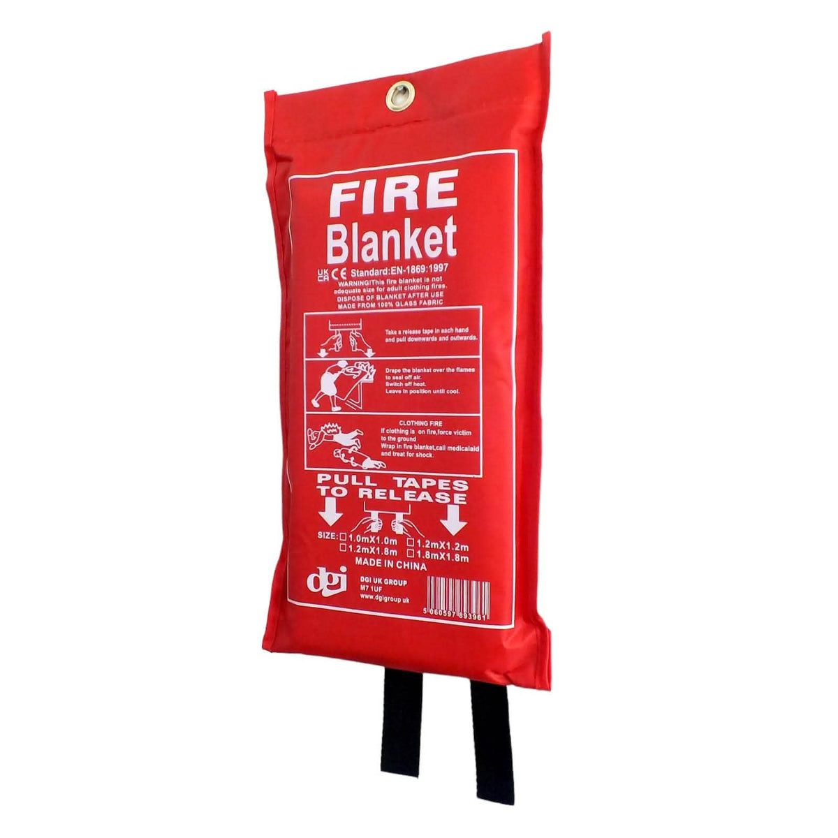 tooltime Fire Blanket Fire Blanket with Quick Release Safety Case 1m x 1m