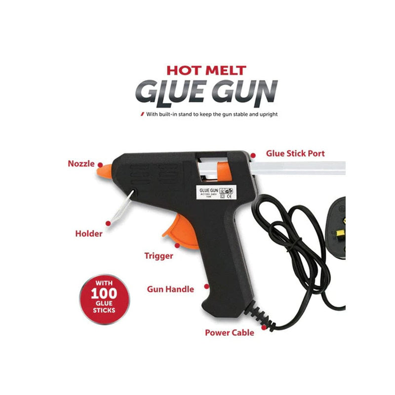 tooltime Glue Gun Electric Hot Melt Mini Glue Gun + 100 Glue Sticks