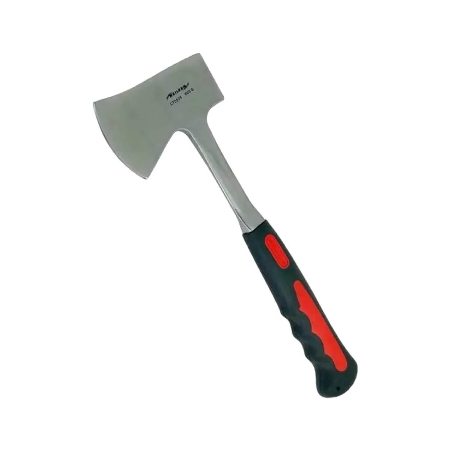 tooltime Hand Axe Hand Axe Hatchet Rubber Handle with Fully Forged Steel Head Firewood Splitter
