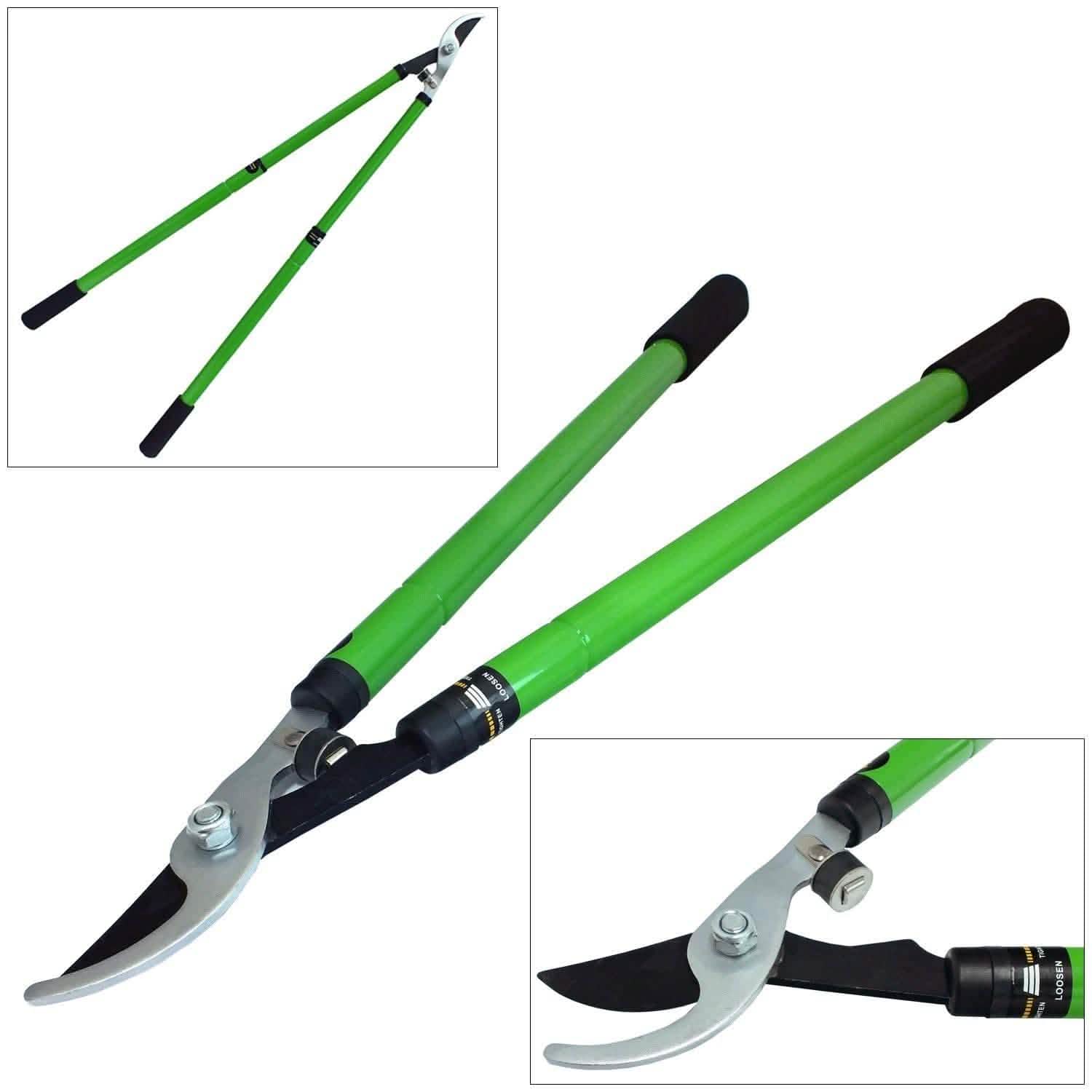 tooltime HEAVY DUTY TELESCOPIC BYPASS LOPPER GARDEN TREE BRANCH PRUNER EXTENDING HANDLES