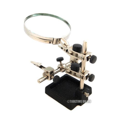 tooltime helping hand Heavy Duty Helping Hand Magnifier Magnifying Glass Soldering Clamp Stand
