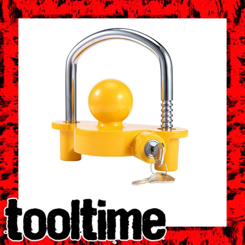 tooltime Hitch Lock Universal High Security Caravan Trailer Hitch Lock Hitchlock Coupling Tow Ball