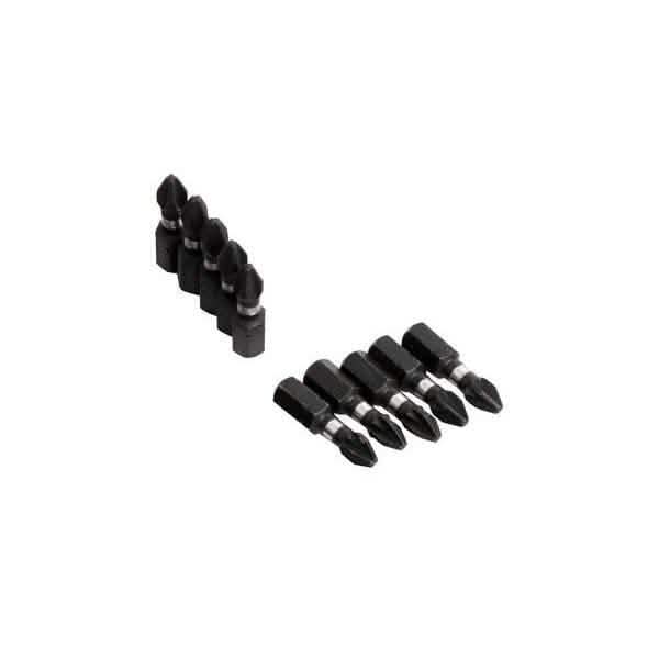 tooltime Impact Bits 12pce Magnetic Impact Bit Holder Screwdriver Set 25mm PZ2 PH2 Pozi Driver Bits