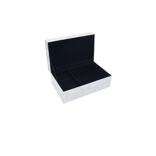 tooltime Jewellery Box Glitter Feather Jewellery Box White and Silver