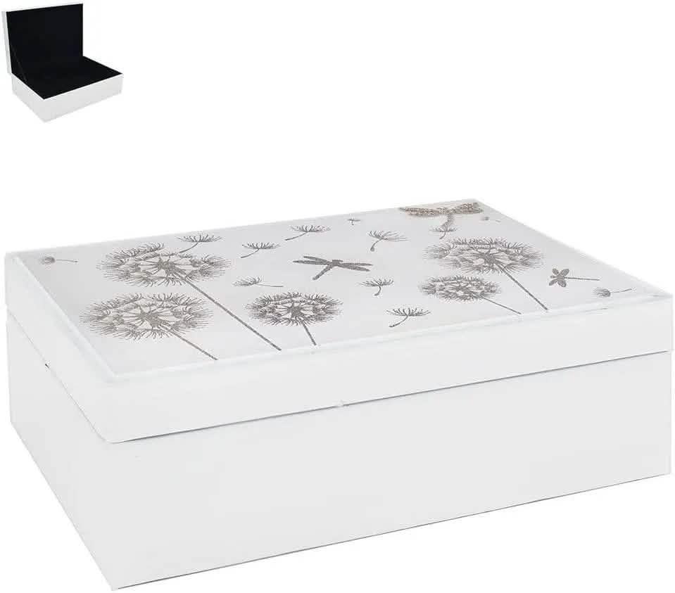 tooltime Jewellery Box Leonardo Glass And Mirror Dragonfly Trinket Jewellery Box - Large