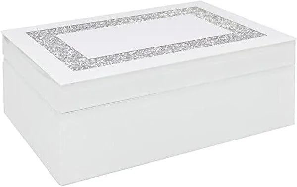 tooltime Jewellery Box White Crystal Jewellery Box 21cm