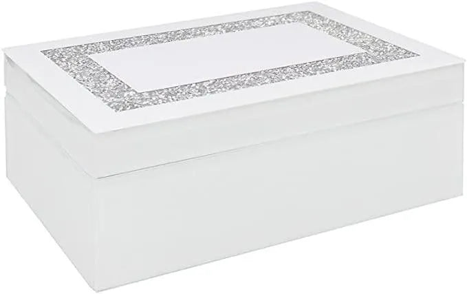 tooltime Jewellery Box White Crystal Jewellery Box 26Cm