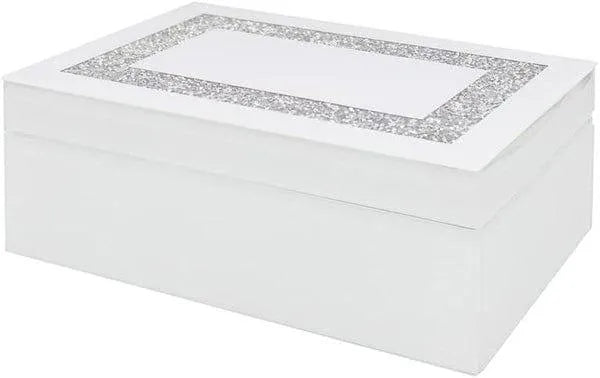 tooltime Jewellery Box White Crystal Jewellery Box 26Cm