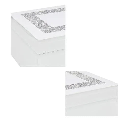 tooltime Jewellery Box White Crystal Jewellery Box 26Cm