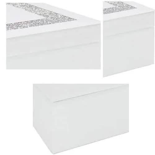 tooltime Jewellery Box White Crystal Jewellery Box 26Cm