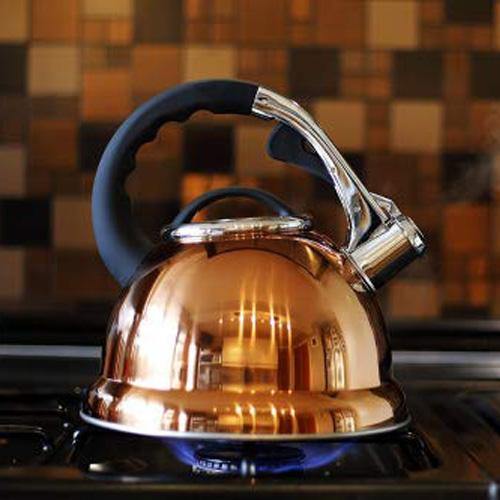 tooltime kettle 3.5 Litre Copper Stainless Steel Whistling Kettle Gas Electric & Induction Hobs