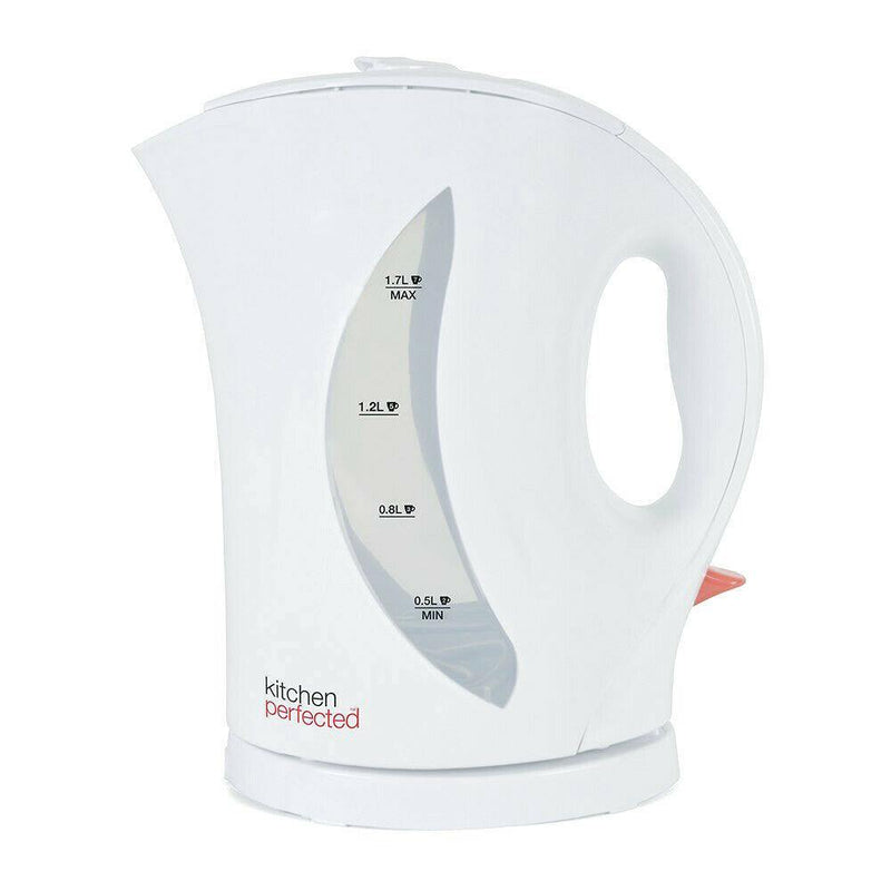 tooltime kettle WHITE 1.7L 2200W CORDLESS ELECTRIC JUG KETTLE + 4 SLICE TOASTER SET 2YR WARRANTY
