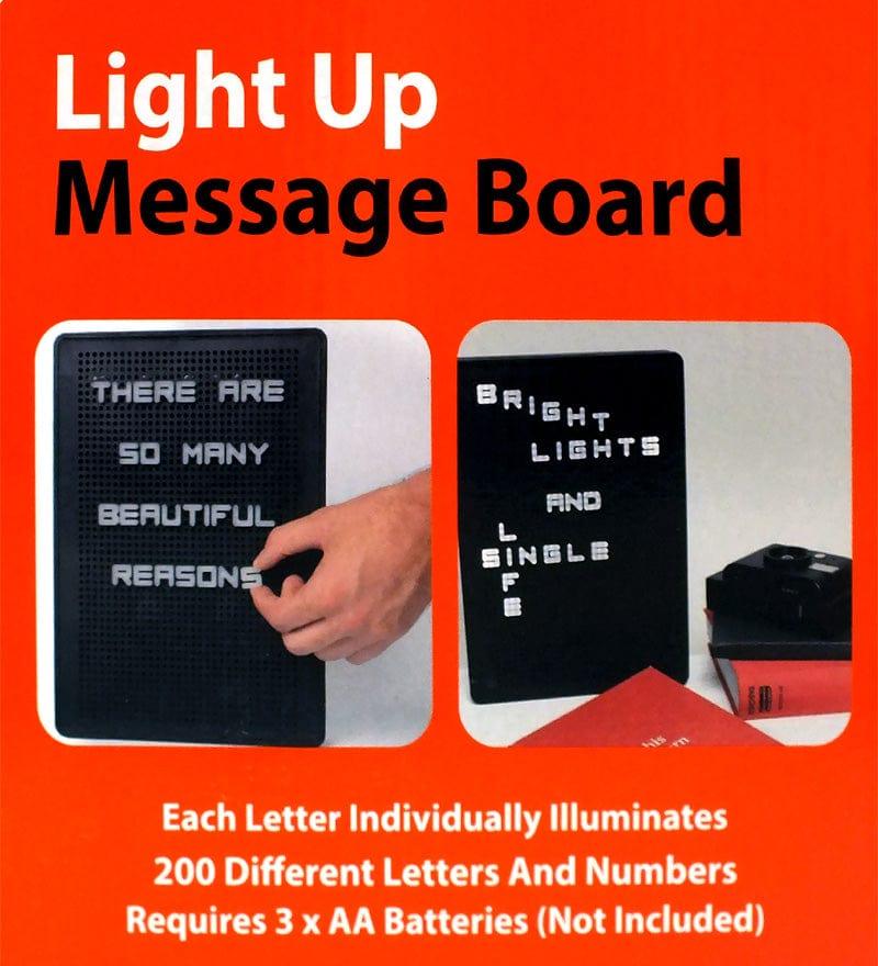 tooltime Light Up Message Board LED Light Up Message Peg Board with 200 Letters & Numbers