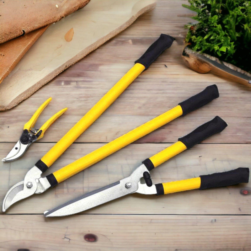 tooltime loppers Garden Tools Set - Bypass Tree Branch Lopper - Hedge Shears - Pruning Secateurs (3PC)