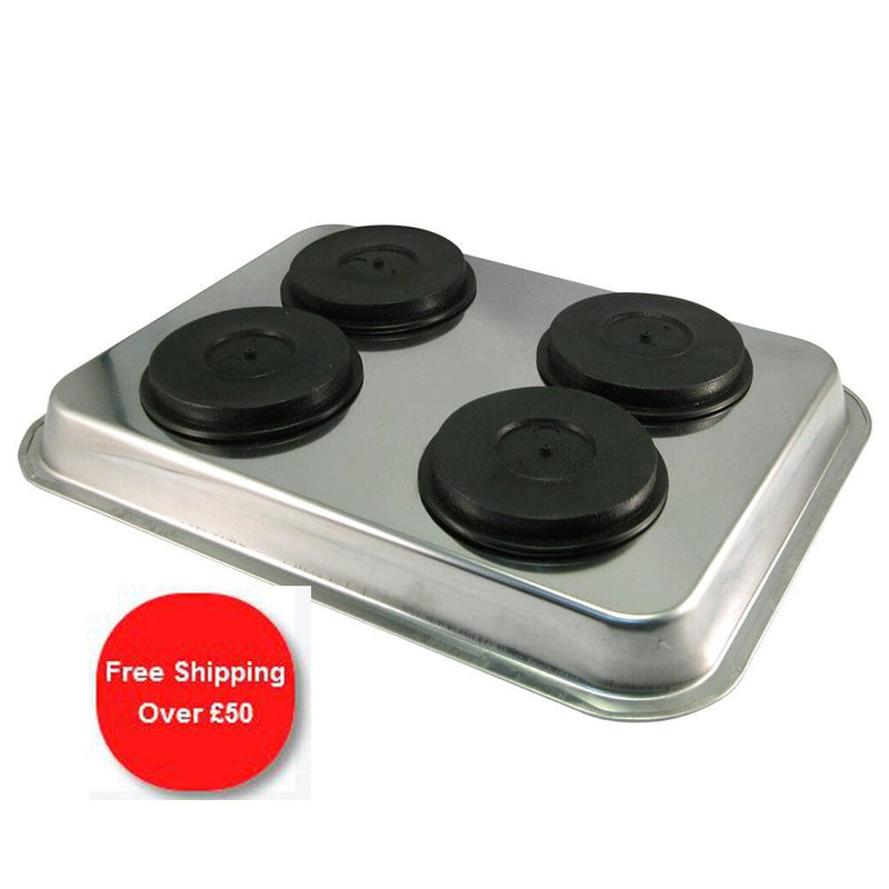 tooltime Mechanics Stainless Steel Magnetic Parts Dish Nuts Bolts Tools Tray 10.5 X 11.5"
