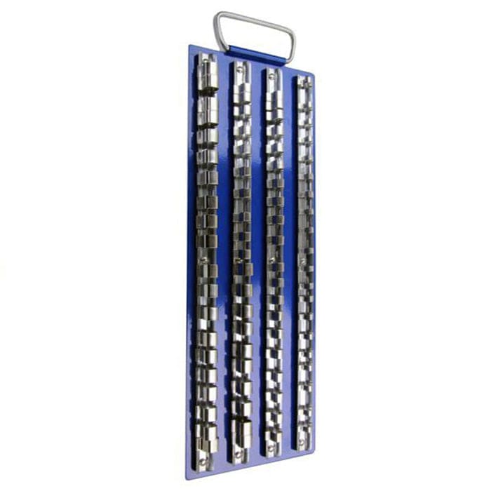 tooltime Metal 80 Socket Rail Tray Holder 1/4 3/8 1/2 Drive Large Storage Rack And Handle