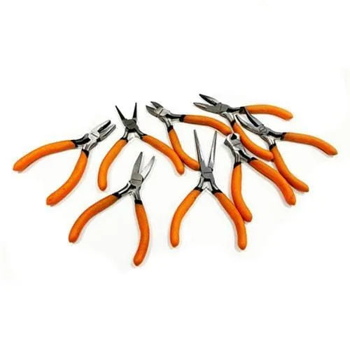 tooltime Mini Pliers Set Precision Crv + Case Jewellery Making Electronics Repair (8Pce)