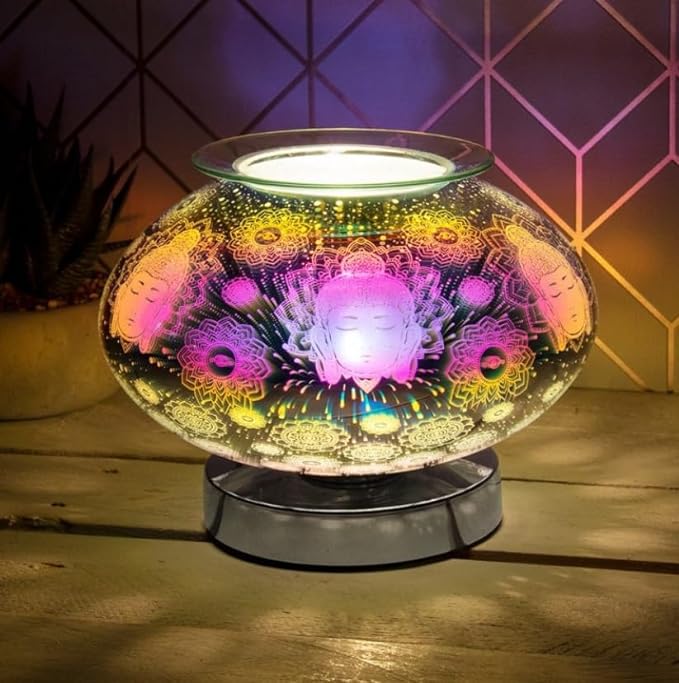 tooltime oil warmer Aroma Lamp Oil Burner Wax Warmer 3D Glass Buddha Firework Star Hearts Butterfly Ellipse