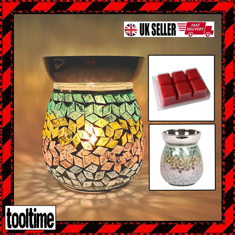 tooltime oil warmer ELECTRIC DIAMOND TRICOLOUR WAX MELT BURNER LAMP ARMOA WARMER WITH WAX MELTS