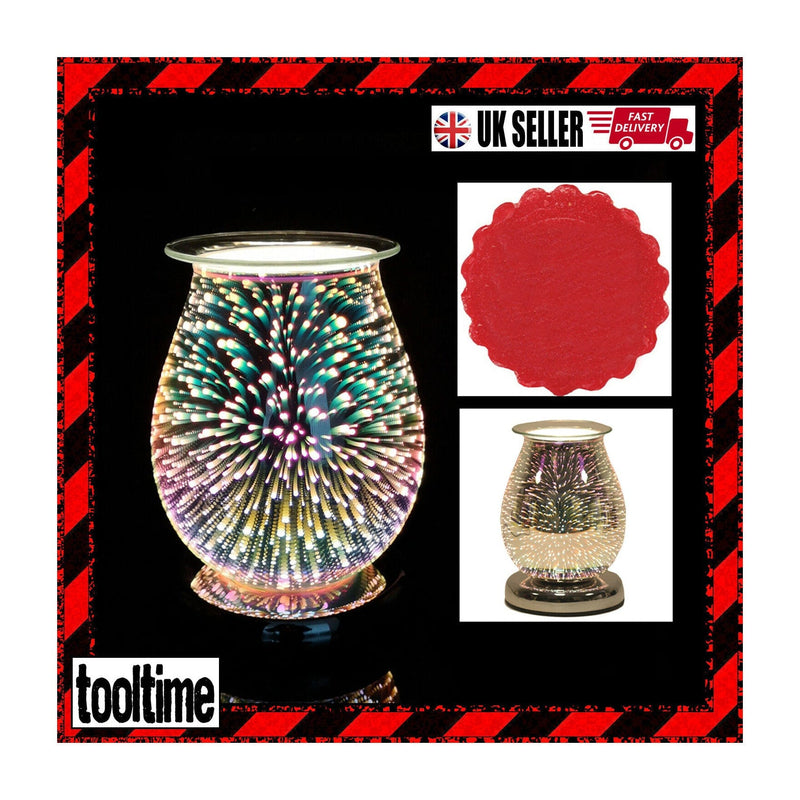 tooltime oil warmer ELECTRIC WAX MELT BURNER 3D STARBURST WITH TOUCH CONTROL AND CANDLE MELT
