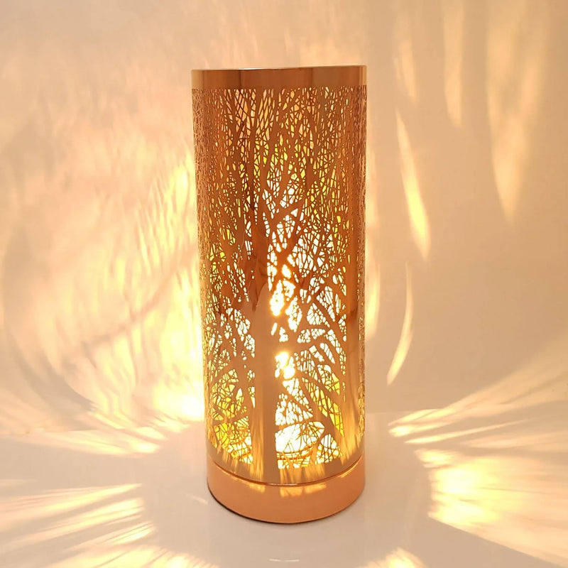 tooltime oil warmer lamp TREE LAMP OIL BURNER WAX MELT TOUCH CONTROL 3 LEVELS AROMATHERAPY - ROSE GOLD