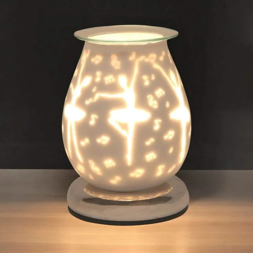 tooltime oil warmer lamp Wax Oil Warmer Ballerina Aroma Lamp Burner White Satin + FREE OILS