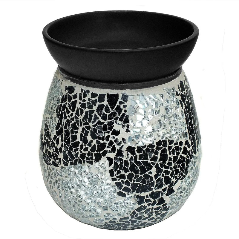 tooltime oil warmer Silver Wax Oil Aroma Wax Warmer Lamp Mosaic Black Mirror Melt Scented Electric