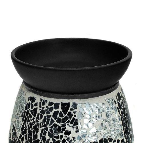 tooltime oil warmer Silver Wax Oil Aroma Wax Warmer Lamp Mosaic Black Mirror Melt Scented Electric