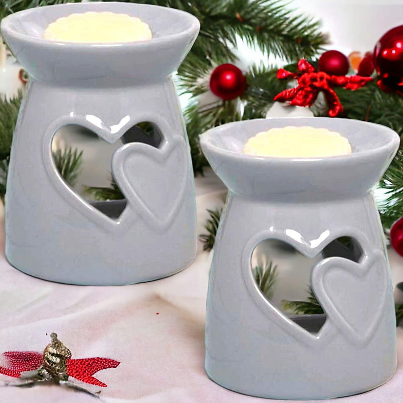 tooltime oil warmer Wax Oil Warmer Grey Hearts - 2 Pack