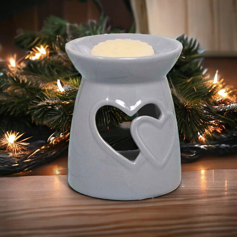 tooltime oil warmer Wax Oil Warmer Grey Hearts - 2 Pack