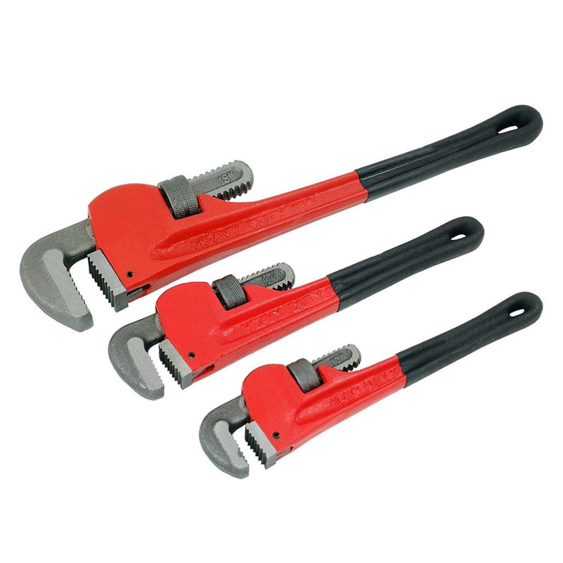 tooltime pipe wrench 3Pc Heavy Duty Stilsons Monkey Pipe Wrench Set Adjustable Shifting Spanners