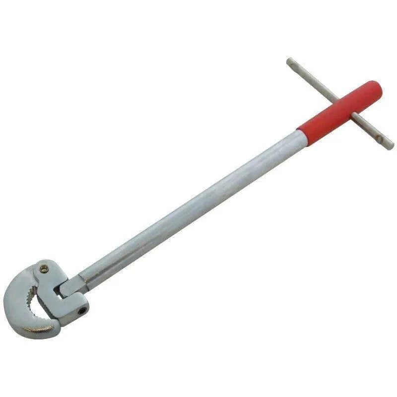 tooltime Plumbers Fixed Basin Wrench & 11" Adjustable Tap Nut Spanner Bath