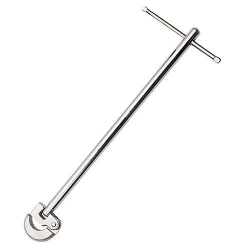 tooltime Plumbers Fixed Basin Wrench And 16" 400Mm Adjustable Tap Nut Spanner