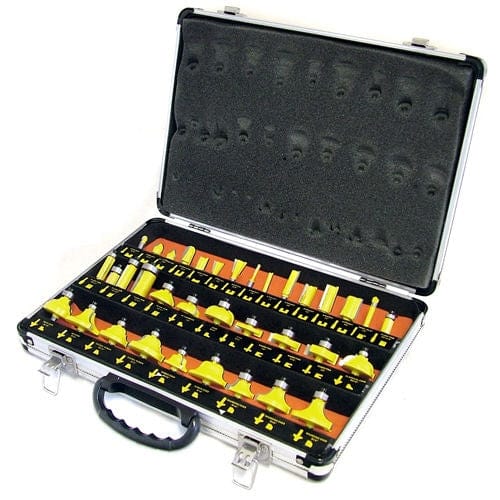 tooltime Router Bit 35 Piece 1/4" Shank Tct Router Bit Set & Carry Case - Tungsten Carbide Tipped