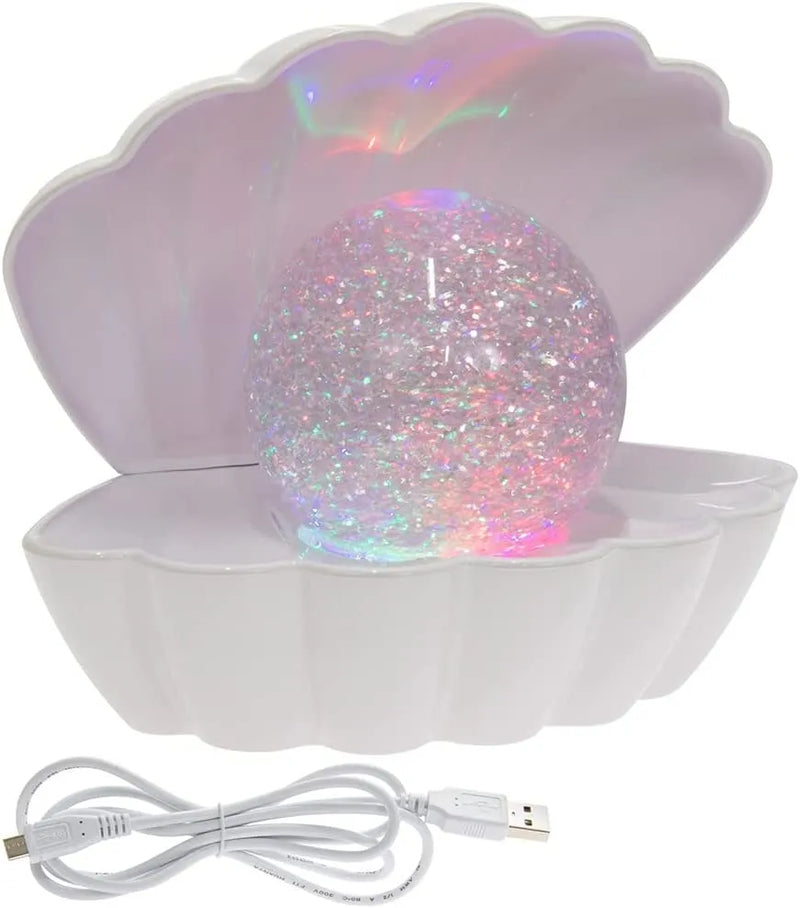 tooltime SEA SHELL LAMP Seashell Colour Changing LED Mood Light - Glitter Graffit Pearl CHOICE OF COLOUR