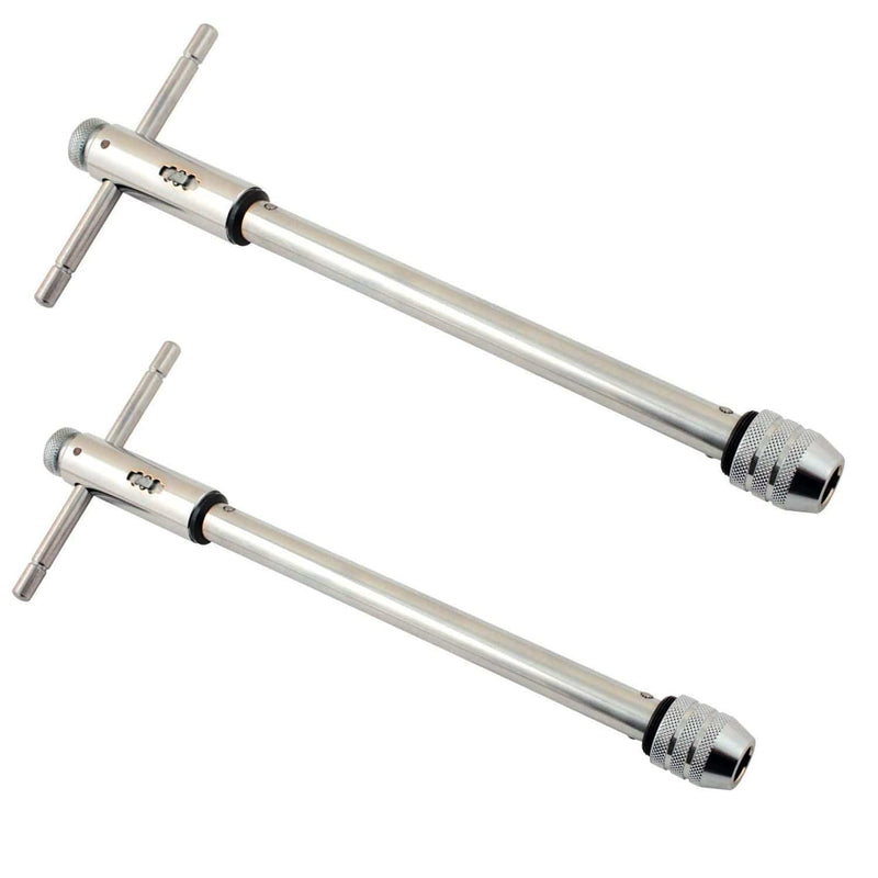 tooltime Set Of 2 Reversible T Bar Handle Long Reach Ratchet Tap Wrenches M3-M8 & M5-M12