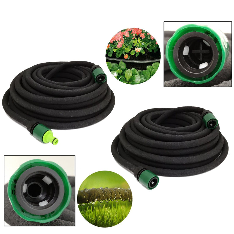 tooltime Soaker Hose Garden Watering Lawn Irrigation Perforated Hosepipe 15m 30m 45m 60m