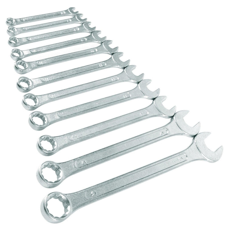 tooltime Spanners 11PC DROP FORGED METRIC COMBINATION SPANNERS SET 6mm-19mm OPEN & RING WRENCHES