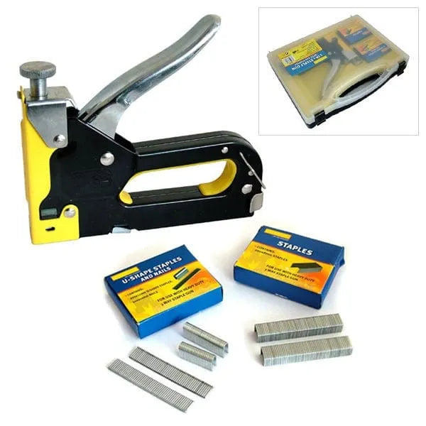 tooltime Stapler 3 In 1 Heavy Duty Steel Staple Gun Tacker Upholstery Stapler With 2600 Staples