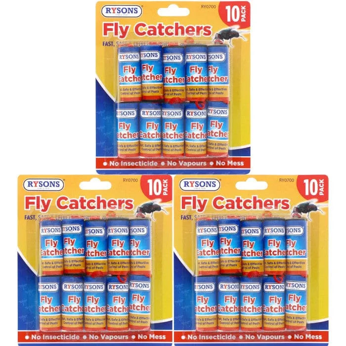 tooltime Sticky Fly Catchers 30pc Fly Catcher Paper Insect Killer Sticky Glue Tape Roll Bug Trap Poison Free