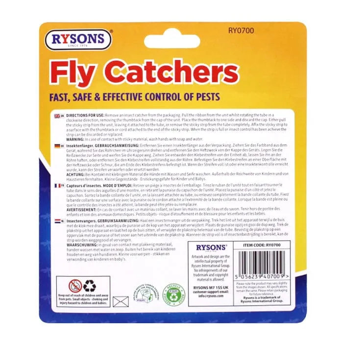 tooltime Sticky Fly Catchers 30pc Fly Catcher Paper Insect Killer Sticky Glue Tape Roll Bug Trap Poison Free