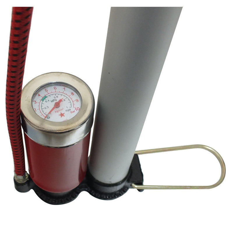 tooltime Stirrup Pump Stirrup Pump with Pressure Gauge and 2 Valve Adapters