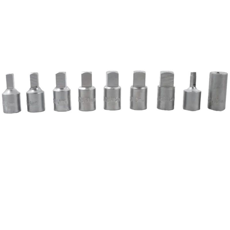 tooltime Sump Plug Key Oil Sump Plug Key Tool Automotive Car Axle Gearbox Fill Drain Set (20PC)
